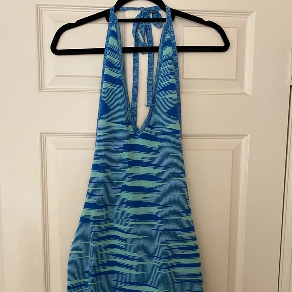 Blue Halter Mini Dress - Picture 3 of 5
